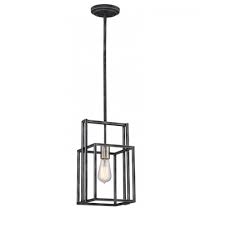 Nuvo 60w Lake Mini Pendant Light Iron Black Brushed Nickel Accents Finish Nuvo 60 5860 Homelectrical Com