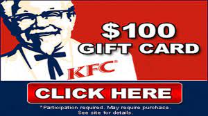 Kfc gift cards for any amount. Pin By Offers World On Free Kfc Gift Cards Gift Card Generator Gift Card Free Gift Cards