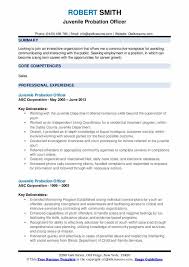 Juvenile Probation Officer Resume Samples Qwikresume