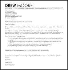 Football Coach Cover Letter Sample Cover Letter Templates Examples