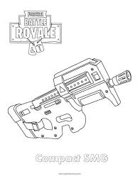 Fortnite coloring pages are a fun way for kids of all ages, adults to develop . Fortnite Compact Smg Coloring Page Super Fun Coloring