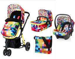 New Cosatto Giggle 2 3 In 1 Pram Travel System With Free Hold Car Seat Pixelate Ebay Stroller Pushchair Cosatto