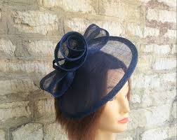 Navy Blue Wedding Hat Wedding Fascinator Hat Races Fascinator Races Hat Church Hat Navy Formal Hat Navy Blue Tea Party Hat