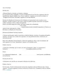 Palabras alusivas 10 de junio de 2009 autoridades presentes, personal de la escuela, alumnos, veteranos de guerra. Acto 10 De Junio Islas Malvinas Argentina