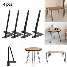 Free Shipping Buy 12 Inch 4 Pcs Heavy Duty Hairpin Table Legs Angled Design Dining Table Laptop Desk Leg Black At Walma Iron Table Desk Furniture Coffee Table
