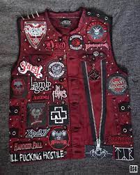 Red Battle Jacket Of Awesomeness Battle Jacket Punk Outfits Diy Denim Jacket