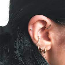 Ear Piercings Inner Helix Conch Upper Cartilage Lobe Silver Ear Jacket Ear Jewelry Ear Jacket Earring