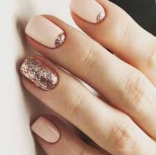 19 rose gold ombre nails; 15 Glitter Manicure Ideas For Winter Holidays Styleoholic