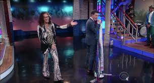Watch Steven Tyler Teach Stephen Colbert Microphone Stand Technique