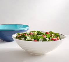 Brand new, packed in original box, found at a barn auction in pa. Swirl Melamine Dinnerware Collection Pottery Barn