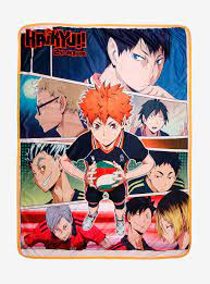 Haikyu 2nd Season Character Panel Throw Blanket Throw Blanket Haikyu Character