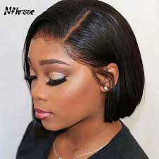 Kiárusítás! Egyenesen rövid bob paróka, gyömbér, narancs csipke elöl emberi  haj paróka, a nők emberi haj előre rántott glueless paróka emberi hajból