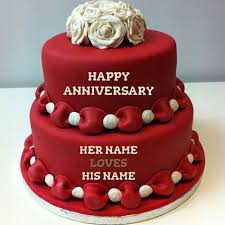 Write Name On Happy Anniversary Cakes Online Free Happy Anniversary Cakes Happy Marriage Anniversary Cake Anniversary Cake Pictures
