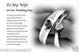 to my wife on our wedding day