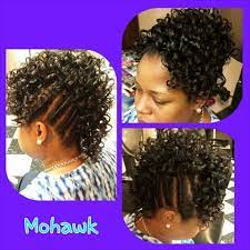 Mohawk W Spiral Curls Twist Spiral Curls Black Hair Updo Hairstyles Natural Hair Styles