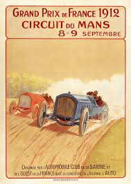 Grand Prix De France 1912 Vintage Auto Racing Poster Museum Outlets Racing Posters Auto Racing Posters Race Cars