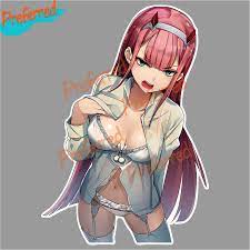 Darling In The Franxx 002 Zero Two Anime Naked Version Guitar Sex Girl  Sticker Decal For Your All Cars Toolbox Window Bumper 