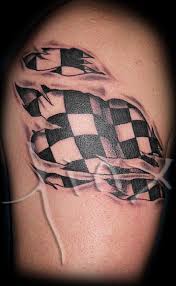Black And White Checkered Flag Tattoo Pin By Inkfreak Inc Custom Tattoos On Tattoos By Jinx At Inkfreak Inc Custom Tattoos Tattoos Tattoo Designs Flame Tattoos