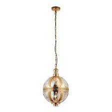 Fabulous beaux arts four arm globe light chandelier pendant. Vienna Brass Mercury Glass Ceiling Lantern 1 Light 70091 Tiffany Lighting Direct