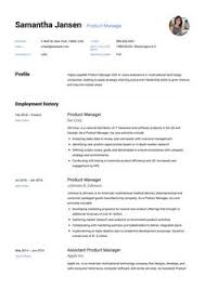 best product manager resume examples