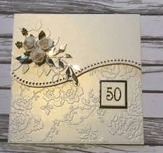Golden Wedding Anniversary Card Anniversary Cards Handmade 50th Anniversary Cards Golden Anniversary Cards
