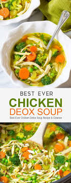 Our chicken soup recipe definitely has evolved since then. Chicken Detox Soup