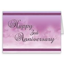 Happy 3rd Anniversary Wedding Anniversary Card Zazzle Com Wedding Anniversary Greeting Cards Happy 3rd Anniversary Wedding Anniversary Cards