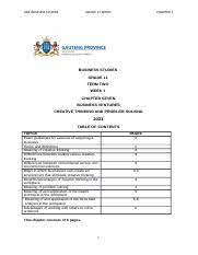 2020 gr 10 business studies lesson plan: 2021 Bstd Grade 11 Week 1 Chapter 7 Creative Thinking Problem Solving Notes Term 2 1 Docx Gde Business Studies Grade 11 Notes Chapter 7 Course Hero