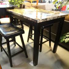 3 Piece Marble Breakfast Table Counter Height Stools Chairs Bar Kitchen Nook Set Counter Height Dining Table Set Pub Table Sets Kitchen Nook Set