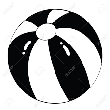 Vector black and white coloring page. Black Outline Vector Beach Ball On White Background Royalty Free Cliparts Vectors And Stock Illustration Image 25307177