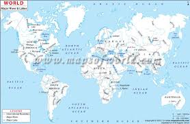 Worldriver Map Shows The Major Rivers And Lakes Around The World World Geography Map Us World Map Geography Map