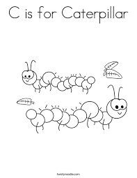 Coloring pages are fun for children of all ages and are a great educational tool that helps children develop fine motor skills, creativity and color recognition! C Is For Caterpillar Coloring Page Twisty Noodle