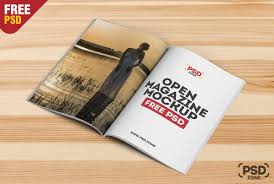 Including multiple different mockup templates in top view, front view and isometric view. Open Magazine Mockup Template Psd Download Psd
