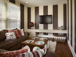 Brown And Cream Living Room Wallpaper Ideas Brown Living Room Brown Living Room Decor Striped Walls
