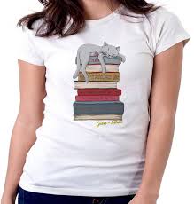 Blusa Feminina Baby Look Camiseta Gatos Leitura Livros No Elo7 Emporio Dutra Ca7460