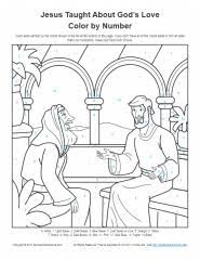 He went on to explain that he (jesus) was according to john 3:16, the sacrifice that jesus would become on the cross was an act of god's love. Bible Coloring Pages For Kids Jesus Taught About God S Love