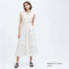 Uniqlo | Dresses | Uniqlo Cotton Vneck Sleeveless Flare Dress Floral Ines  De La Fressange Small | Poshmark