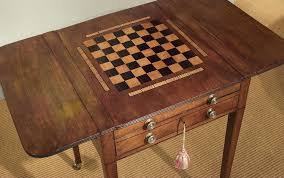 Antique Regency Games Table Chess Table Table Table Games