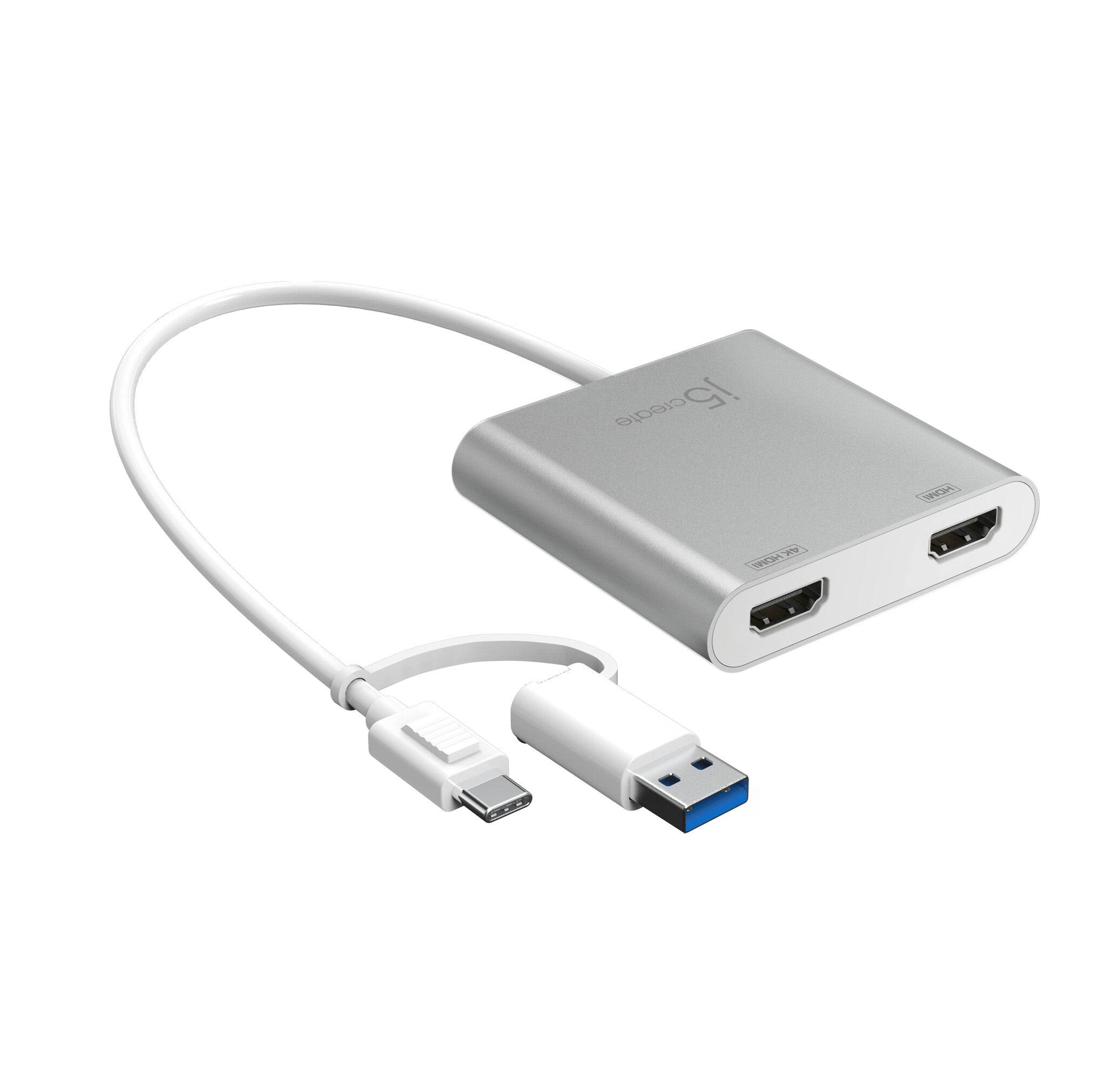 j5create USB-C to Dual HDMI Multi-Monitor Adapter