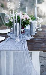 Dark Grey Gauze Table Runner Cotton Gauze Table Runner Table Runner Gauze Holiday Table Boho Wedding Decorations Holiday Table Decorations Boho Table Runner
