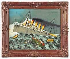 Reverse Painting On Glass Of The Titanic Sinking Jun 09 2012 Dan Morphy Auctions In Pa Painting Glass Painting Titanic Sinking