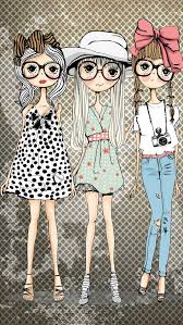 Fashion Mobile9 Cute Illustration Preppy Wallpaper Fashion Wallpaper