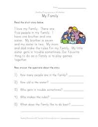 My Family Worksheets For Grade 2 Reading Comprehension Worksheets Reading Comprehension Comprehension Worksheets