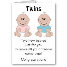 Birthday Wishes For Twins Baby Boys New Born Baby Twins Card Zazzle Com In 2020 Twin Babies Baby Shower Greeting Cards Baby Shower Cards