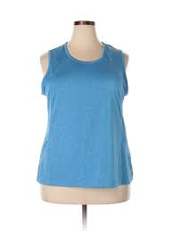 Details About Bcg Women Blue Active Tank 1x Plus