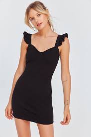 Urban Outfitters Ruffle Strap Dress In 2020 Mini Dress Blue Ruffle Dress Fashion