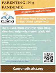 Moving in with your parents is often seen as a mark of irresponsibility. Csd Sponsors Parenting In A Pandemic Support Group Canyons School District