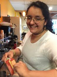 India Busby receives barista certification