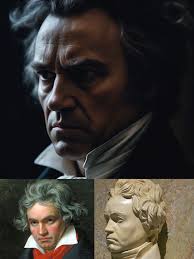 Beethoven reconstructed with AI. The facial features are based