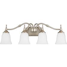 Shop Quoizel Tritan Brushed Nickel 4 Light Vanity Fixture Overstock 9017557